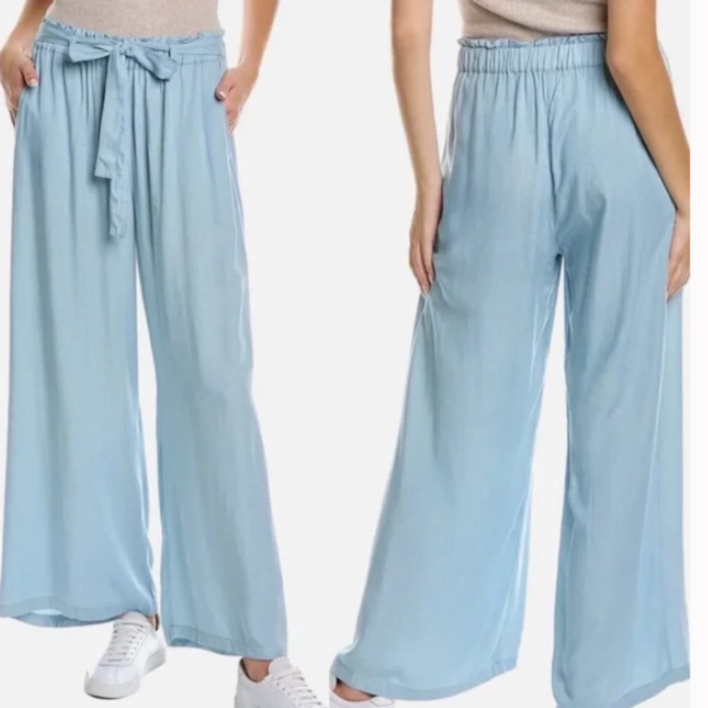 Johnny Was Paperbag Pants in Light Blue sz large NWT